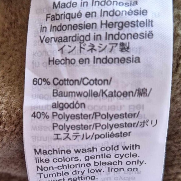 J. Crew  Hooded Fleece Lined Sweatshirt Olive Green Size Large - Picture 5 of 6